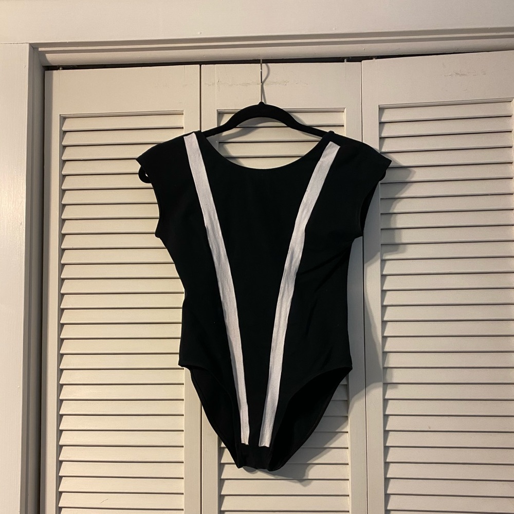 ❌[SOLD]❌ WORN ONCE - American Apparel black/white leotard